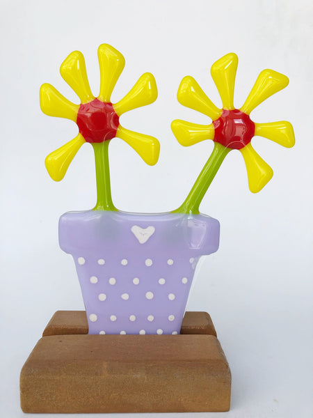 Yellow Daisy Flower Pot