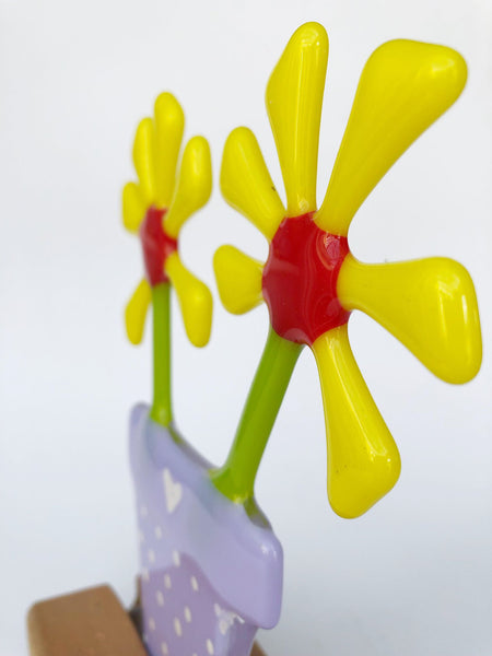 Yellow Daisy Flower Pot