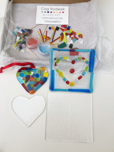 Make at Home Multicoloured Coaster and Heart Kit