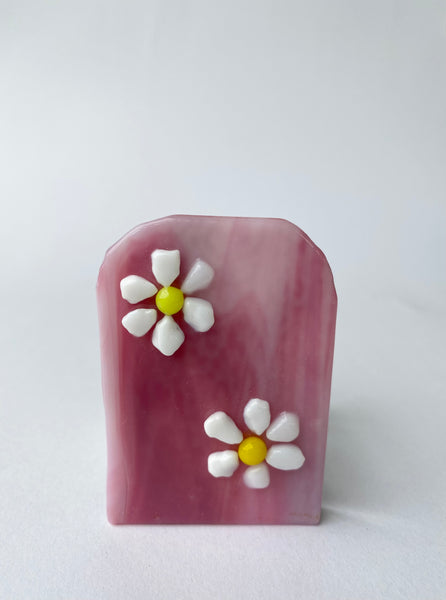 Pink Daisy Candle Holder