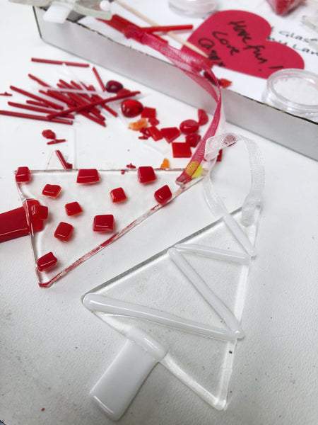 Make at Home Red and White Christmas Tree Kit