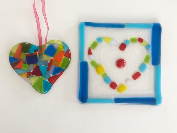 Make at Home Multicoloured Coaster and Heart Kit