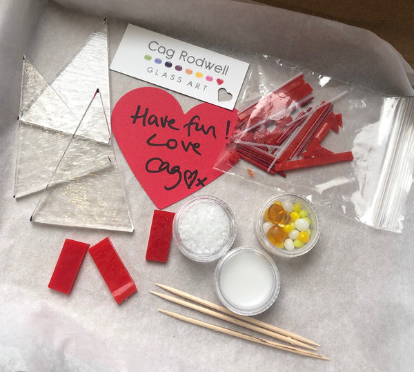 Make at Home Red and White Christmas Tree Kit