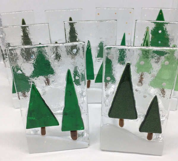 Snowy Forest Candle Holder