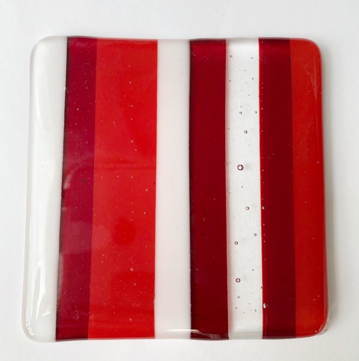 Red & White Stripe Coaster