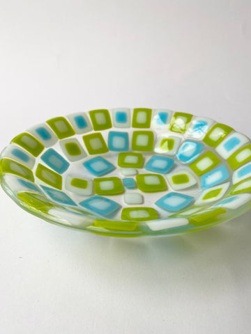 Turquoise & Lime Round Bowl