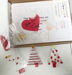 Make at Home Red and White Christmas Tree Kit