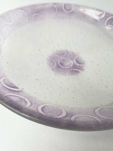 Clear & Violet Round Bowl